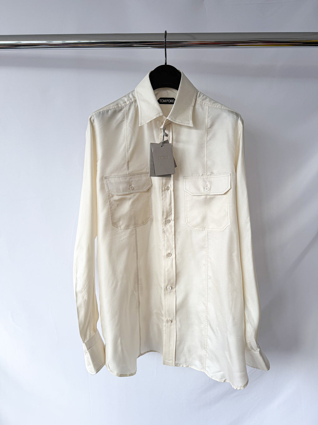 Chemise en soie crème Tom Ford