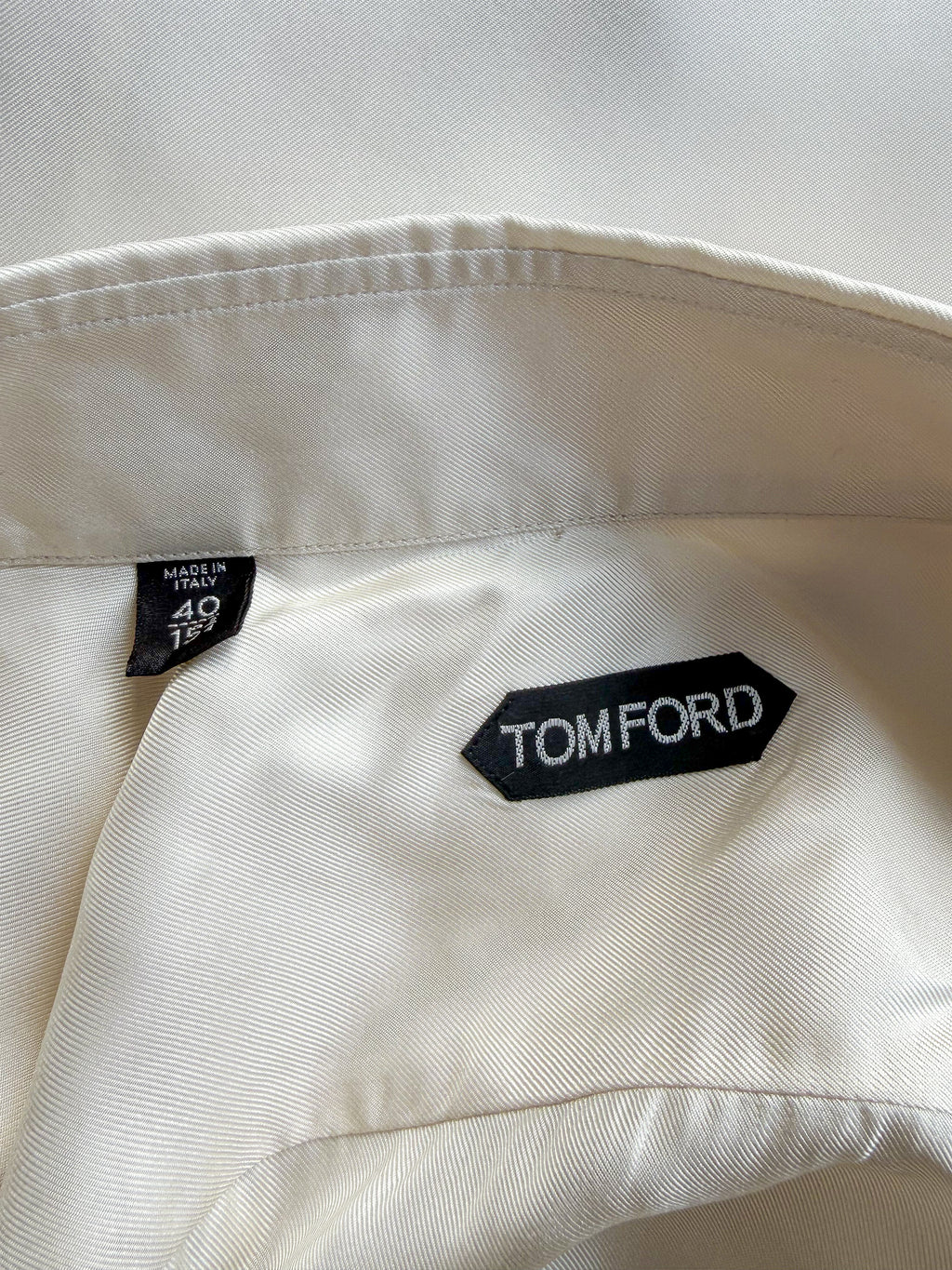 Chemise en soie crème Tom Ford