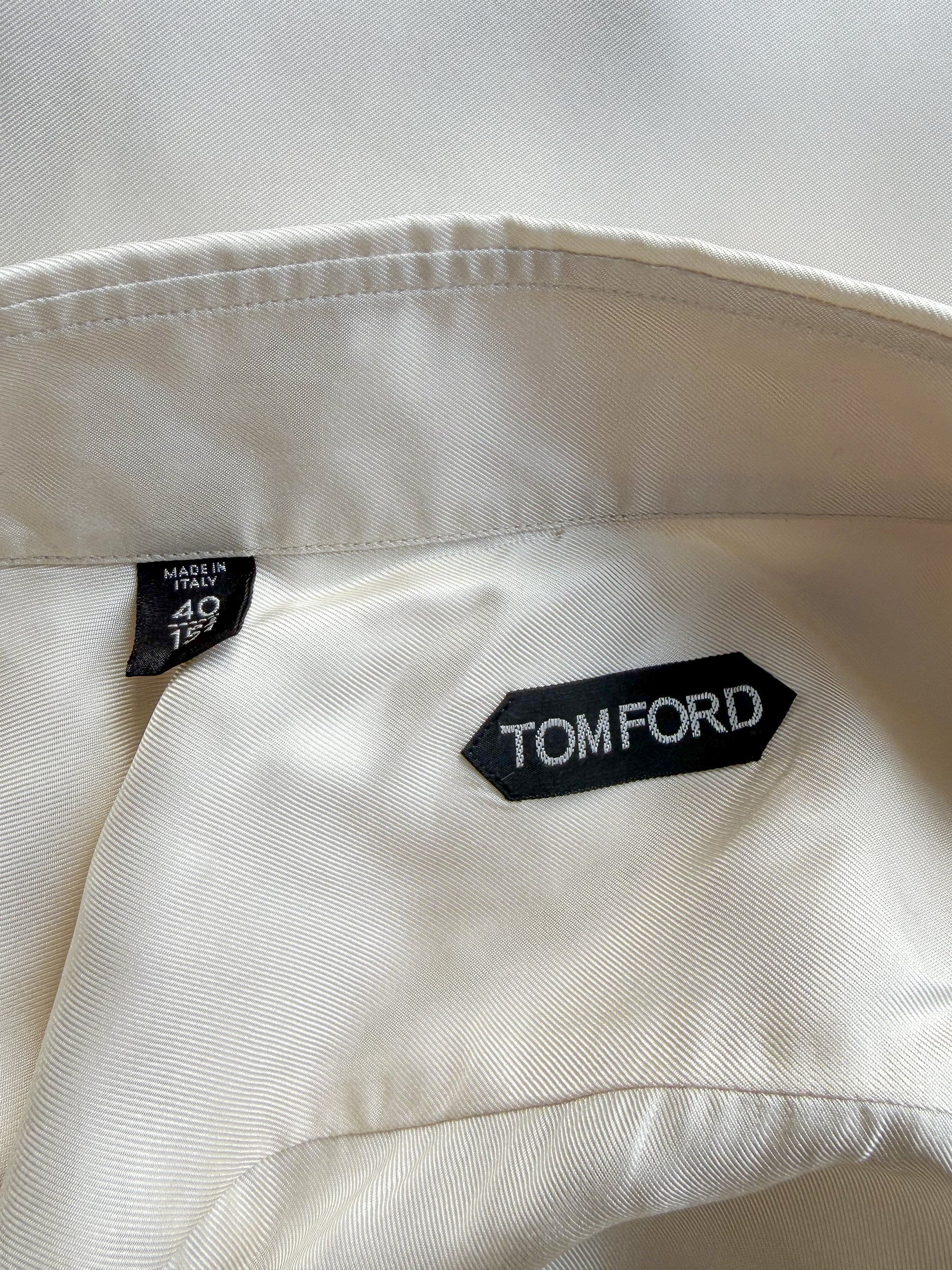 Chemise en soie crème Tom Ford