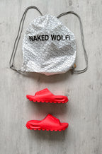 NAKED WOLFE Red Tommy Wolf Embossed Waterproof Sandals Slide - House Of Huntington