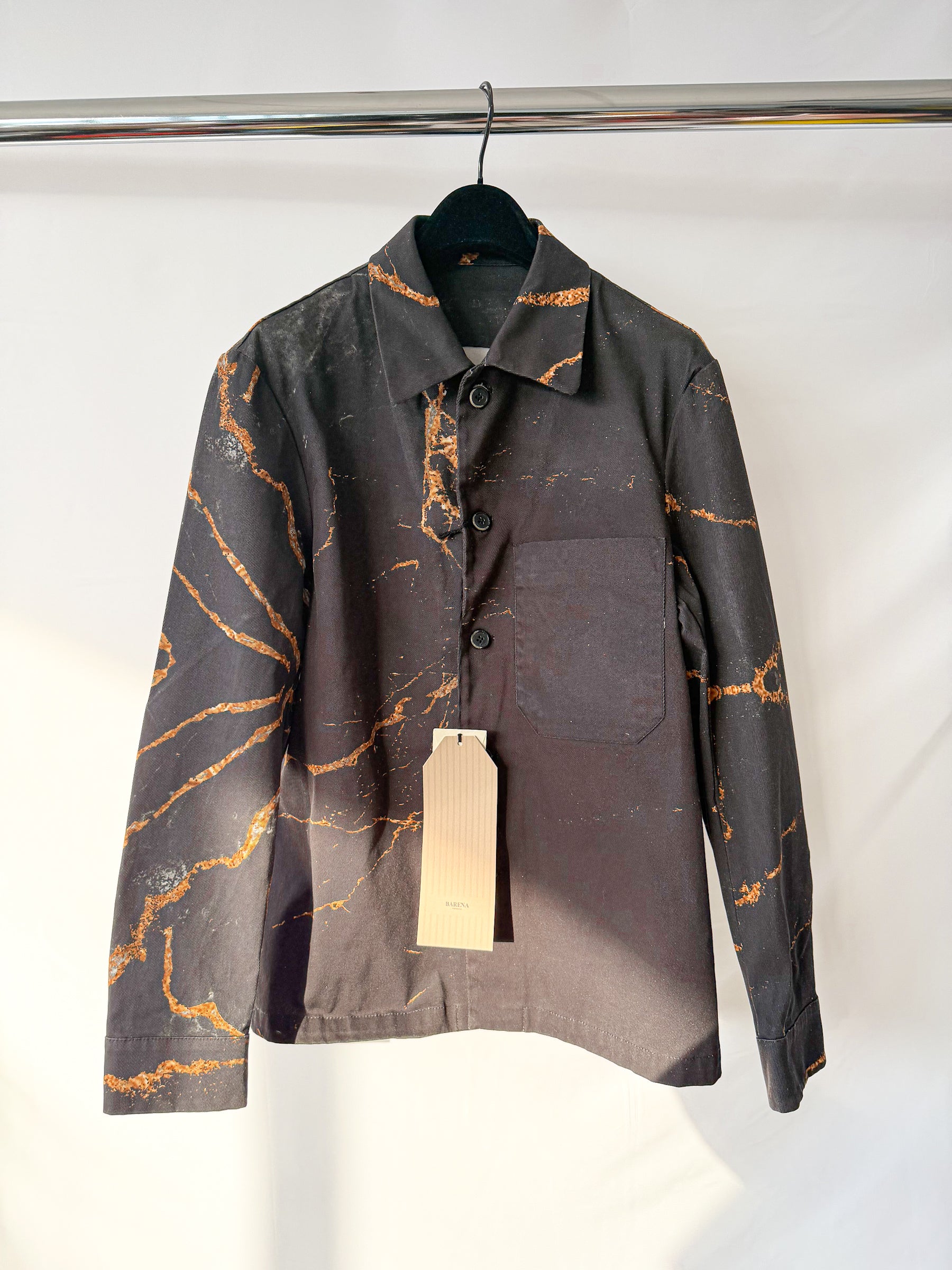 Barena Cotton Canvas Over Shirt Jacket In Black