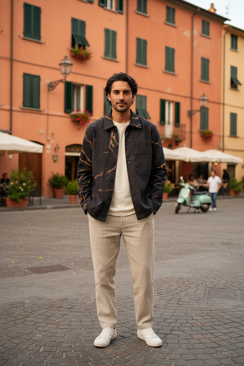 Barena Cotton Canvas Over Shirt Jacket In Black
