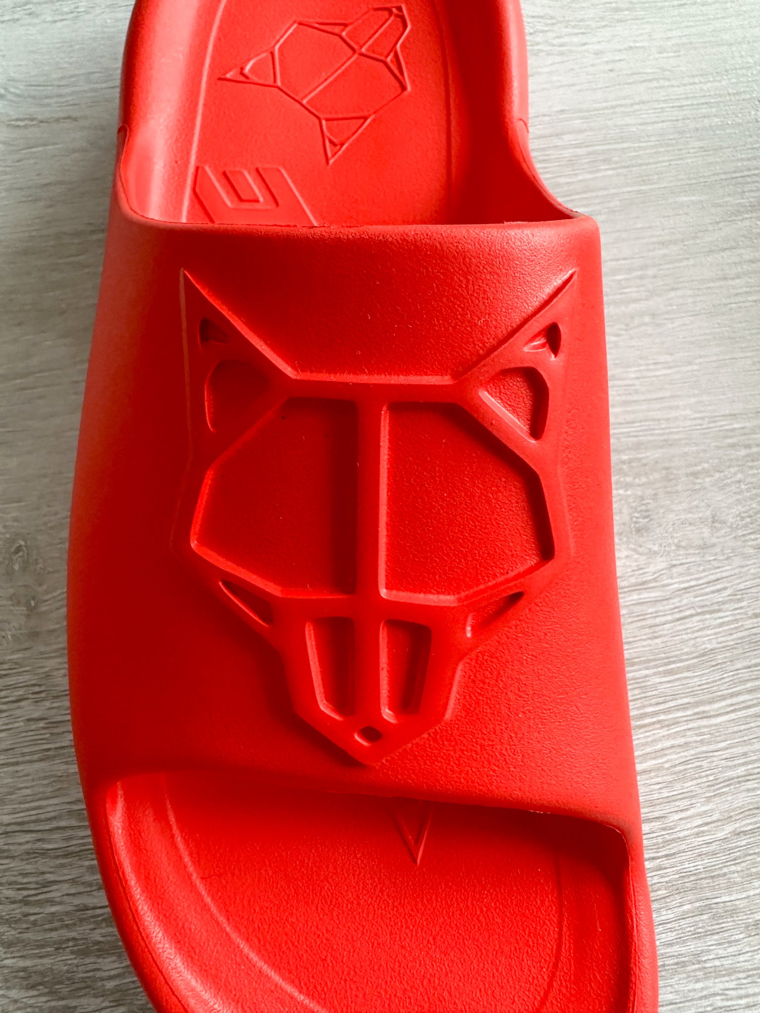 NAKED WOLFE Red Tommy Wolf Embossed Waterproof Sandals Slide - House Of Huntington