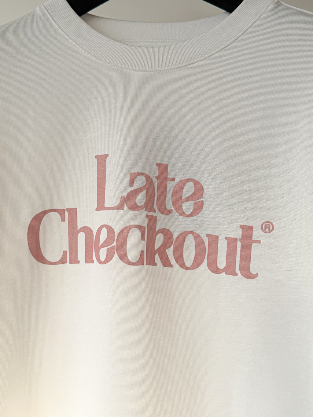 Late Checkout White Tee Shirt