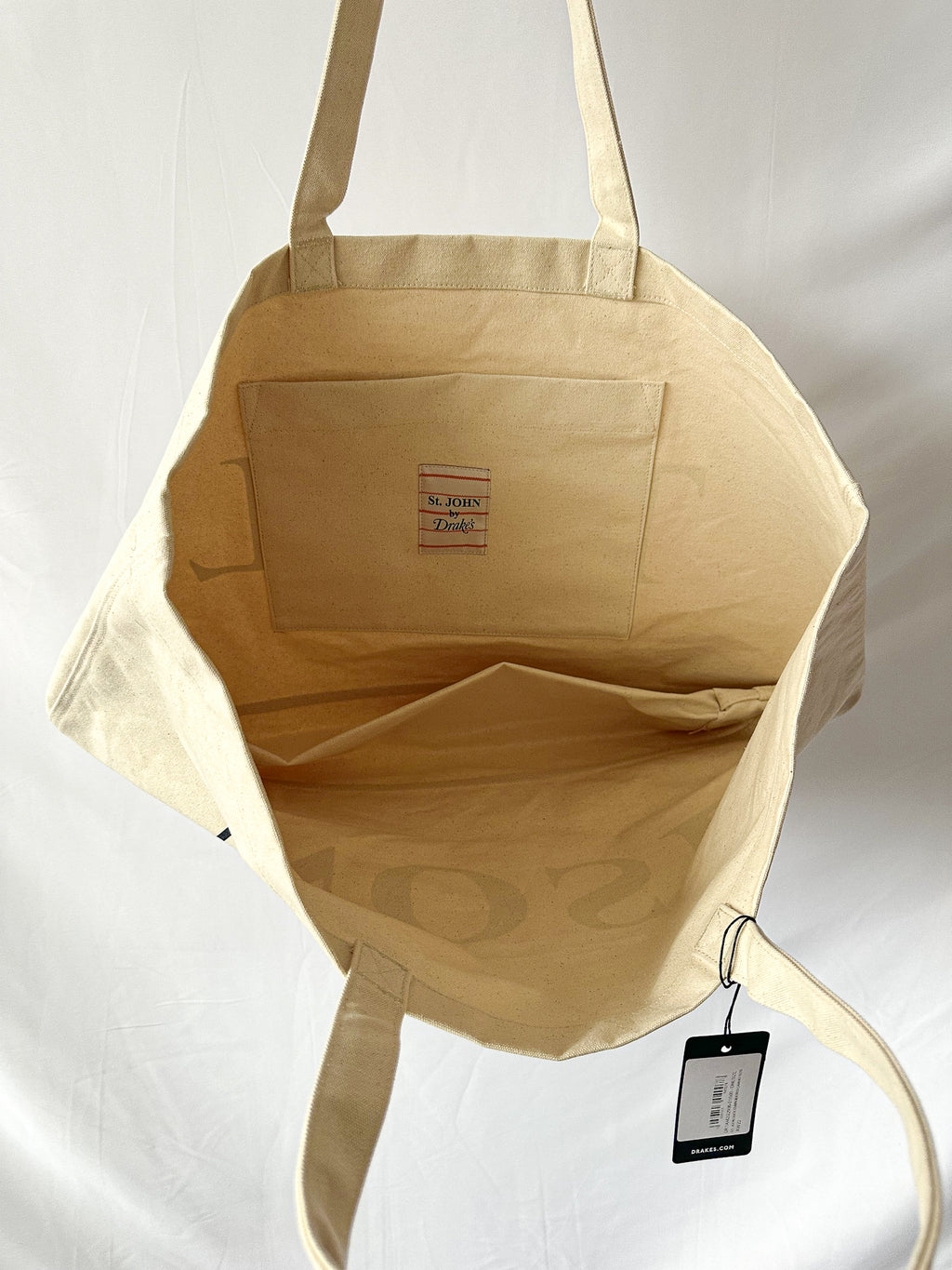 Drake's X St John Ecru Tote Bag