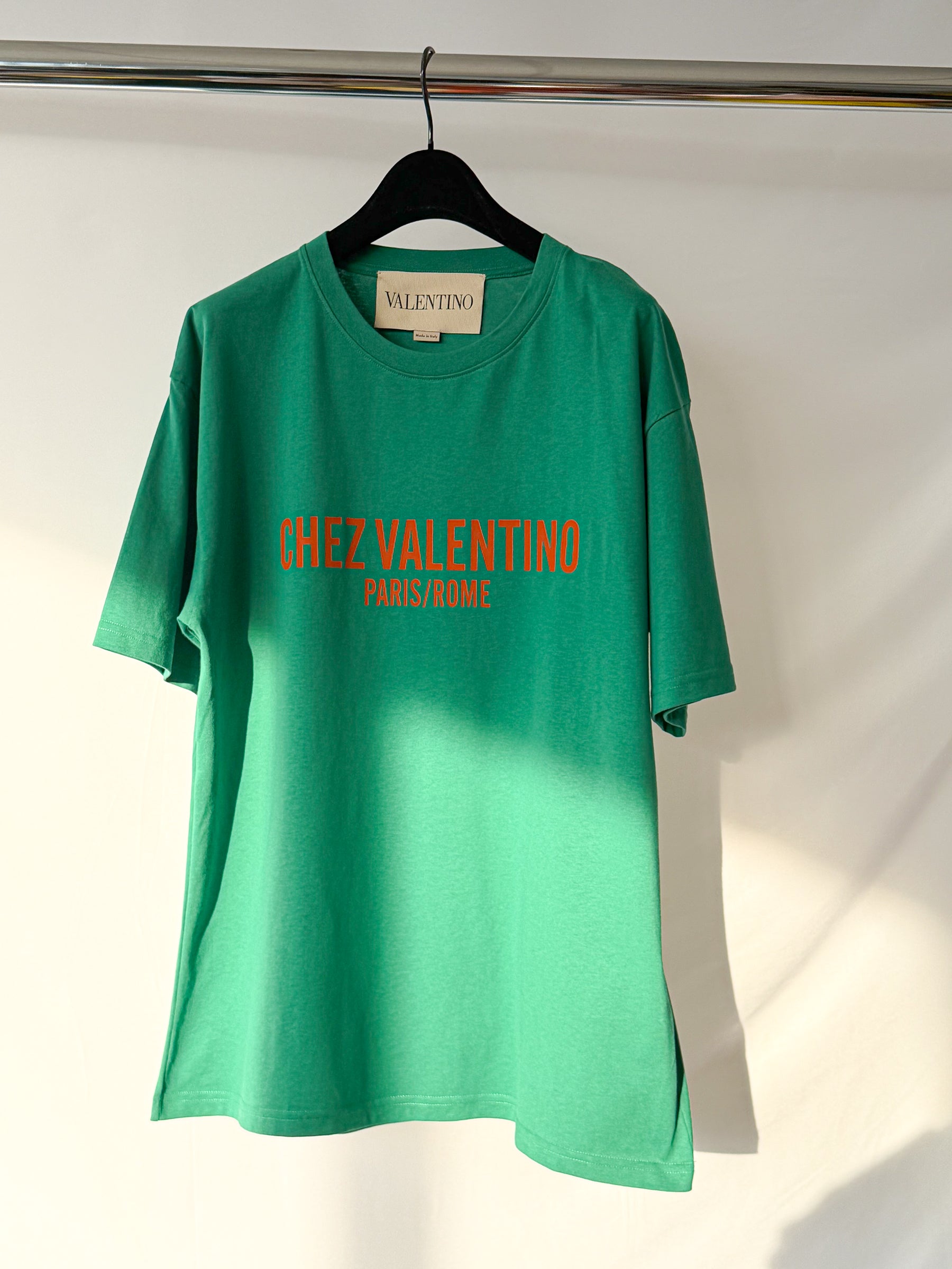 Valentino Green 'Chez Valentino' Print T-shirt