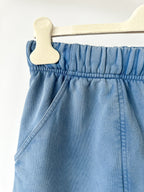 Drake's Blue Cotton Drawstring Jogger Shorts