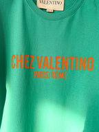 Valentino Green 'Chez Valentino' Print T-shirt
