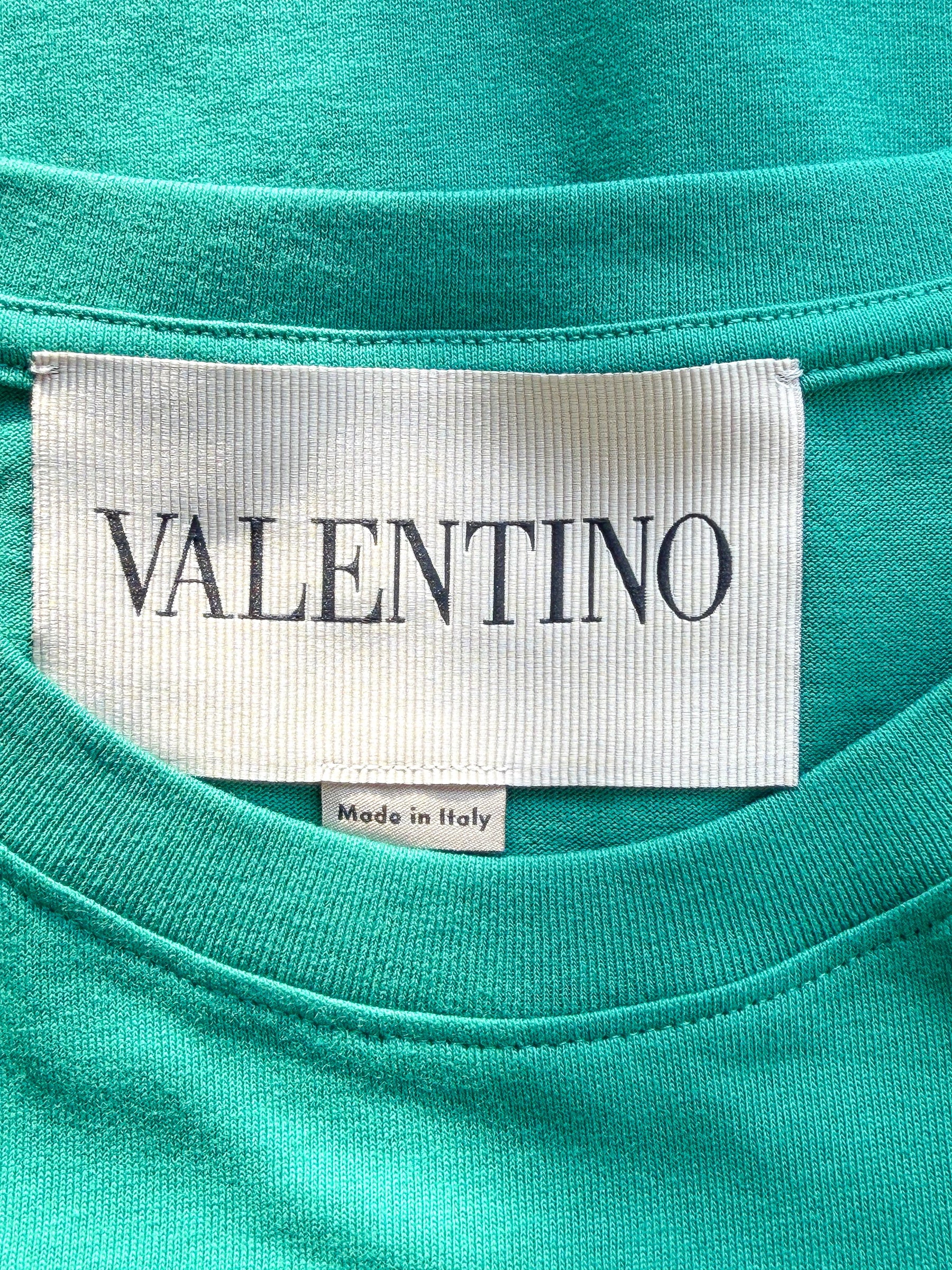 Valentino Green 'Chez Valentino' Print T-shirt