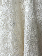 LoveShackFancy Bridal White Romantic Lace Bow Back Wedding Gown - House Of Huntington