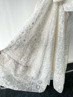 LoveShackFancy Bridal White Romantic Lace Bow Back Wedding Gown - House Of Huntington