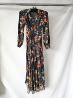 Rixo London Black Trula Floral-Print Maxi Dress