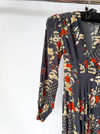 Rixo London Black Trula Floral-Print Maxi Dress