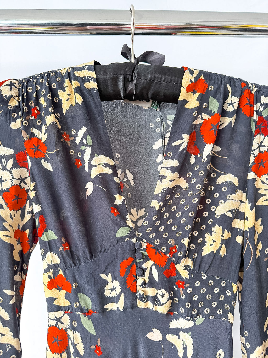 Rixo London Black Trula Floral-Print Maxi Dress