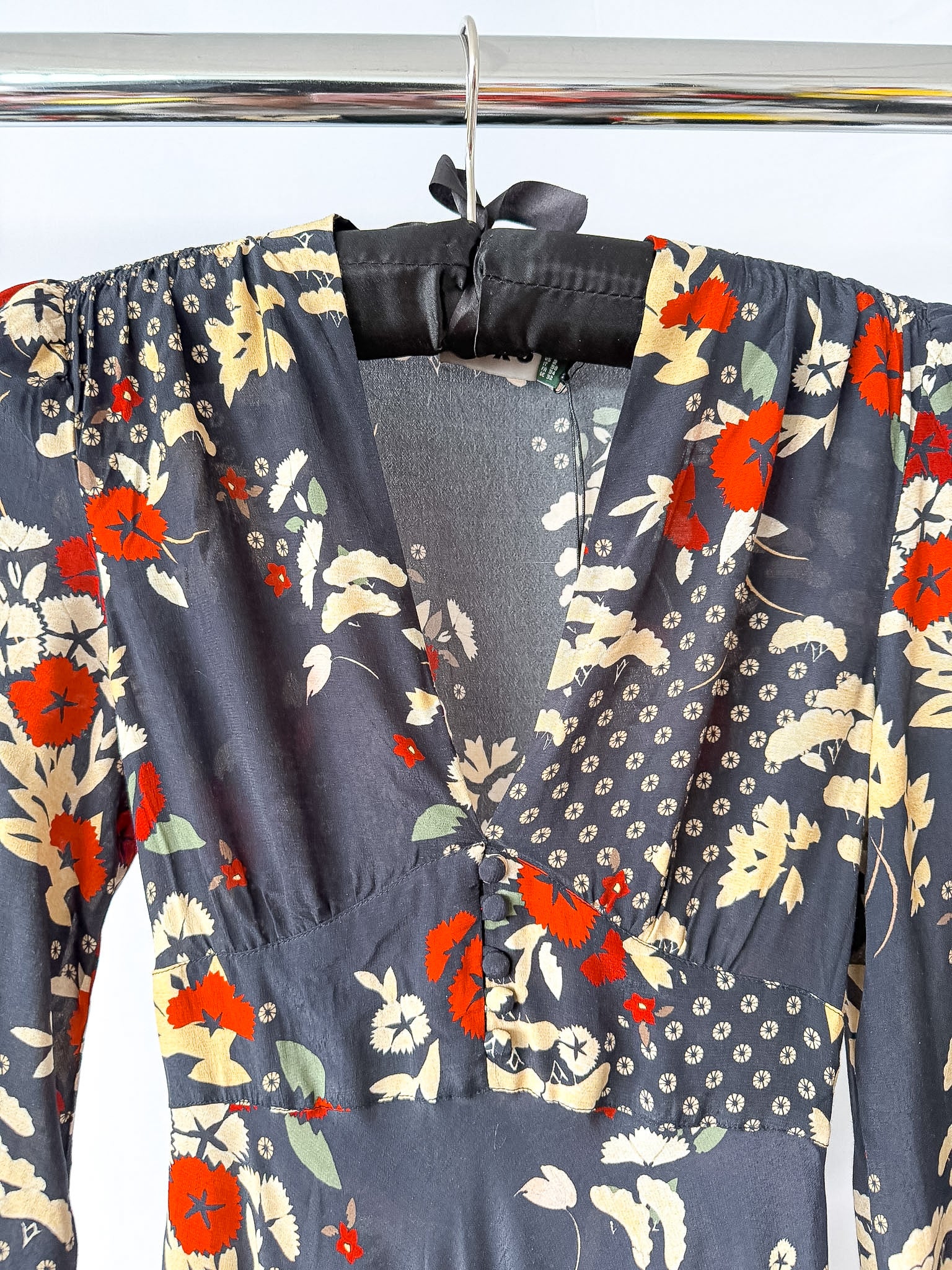Rixo London Black Trula Floral-Print Maxi Dress