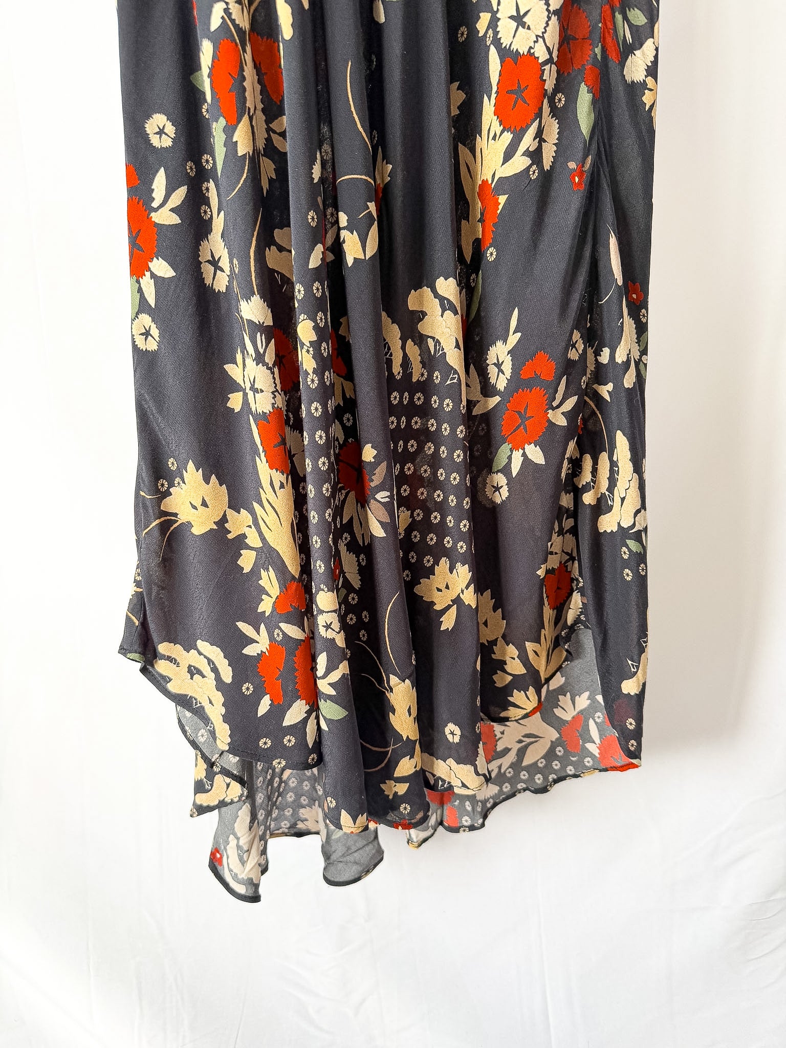 Rixo London Black Trula Floral-Print Maxi Dress