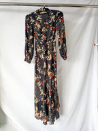 Rixo London Black Trula Floral-Print Maxi Dress