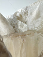 LoveShackFancy Bridal White Romantic Lace Bow Back Wedding Gown - House Of Huntington