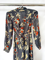 Rixo London Black Trula Floral-Print Maxi Dress