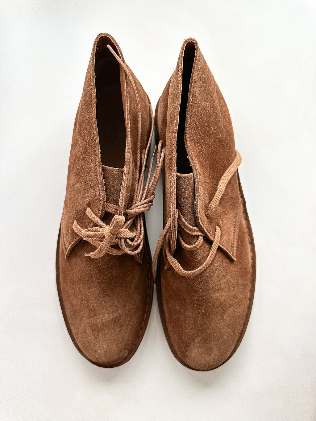 Drake's Clifford Desert Boot Tobacco Roughout Suede with Rubber Sole