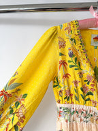 Robe longue Farm Rio à imprimé floral jaune