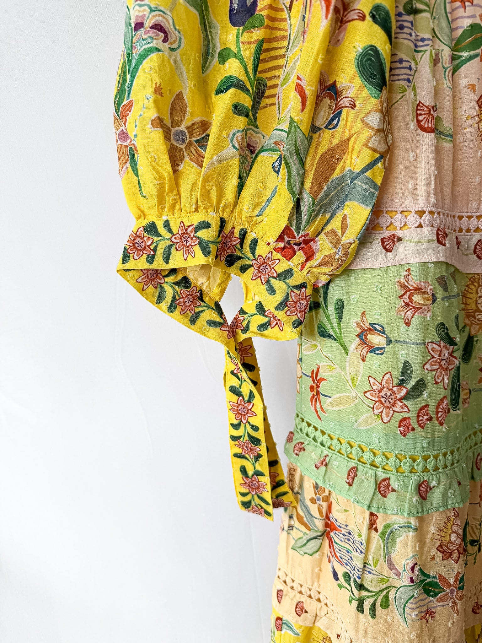 Farm Rio Yellow Floral Print Maxi Dress