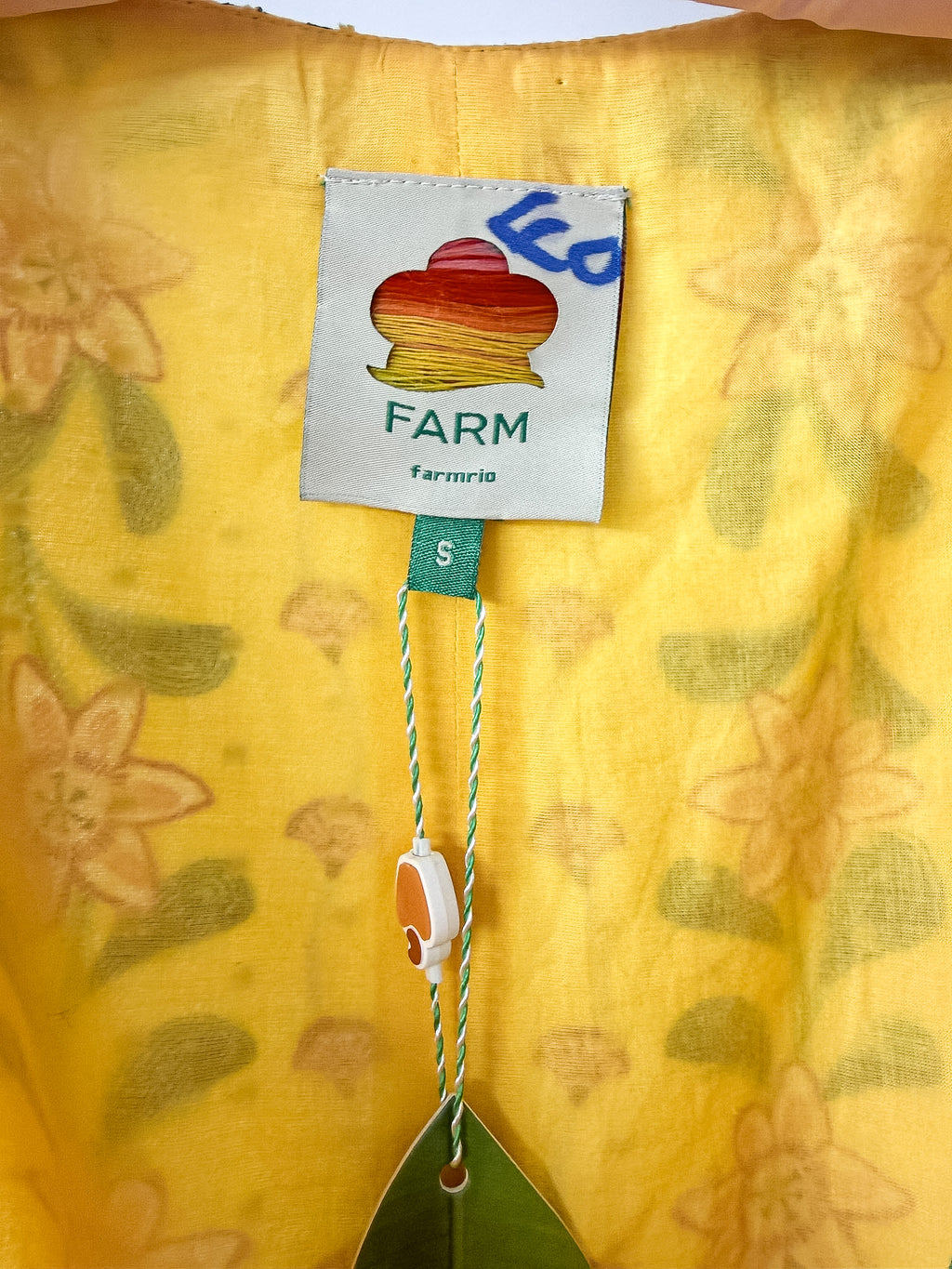Robe longue Farm Rio à imprimé floral jaune