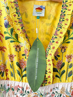 Robe longue Farm Rio à imprimé floral jaune