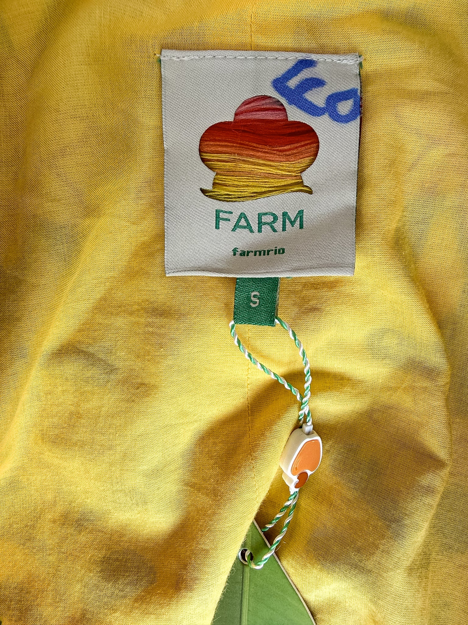 Robe longue Farm Rio à imprimé floral jaune