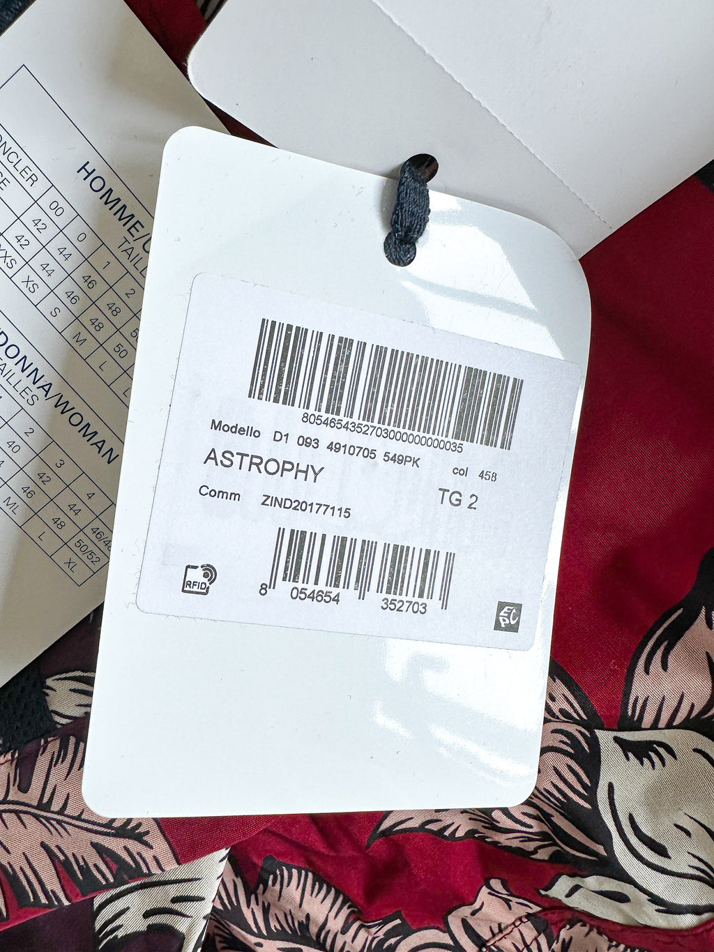 Moncler Astrophy Floral Jacket Burgundy