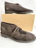 Drake's Clifford Desert Boot Dark Brown Roughout Suede with Rubber Sole
