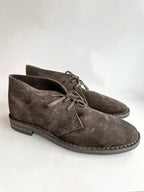 Drake's Clifford Desert Boot Dark Brown Roughout Suede with Rubber Sole