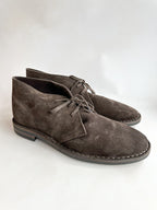 Drake's Clifford Desert Boot Dark Brown Roughout Suede with Rubber Sole