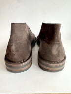 Drake's Clifford Desert Boot Dark Brown Roughout Suede with Rubber Sole