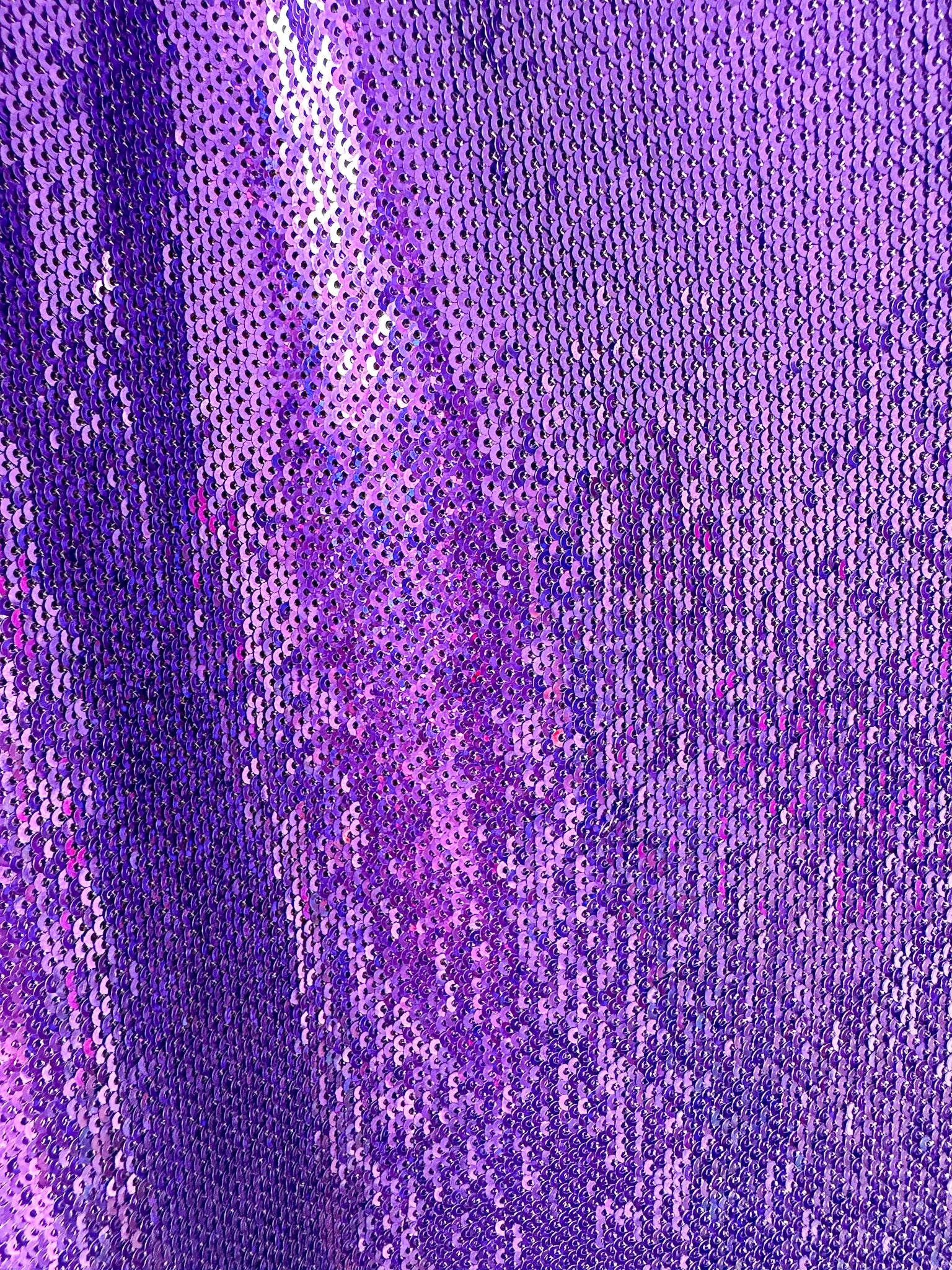 Nadine Merabi Sabrina High Shine Purple Full Sequinned Jumpsuit