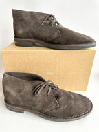 Drake's Clifford Desert Boot Dark Brown Roughout Suede with Rubber Sole