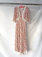 Rixo London Amina Pansy Floral Print Woven Midi Dress