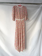 Rixo London Amina Pansy Floral Print Woven Midi Dress