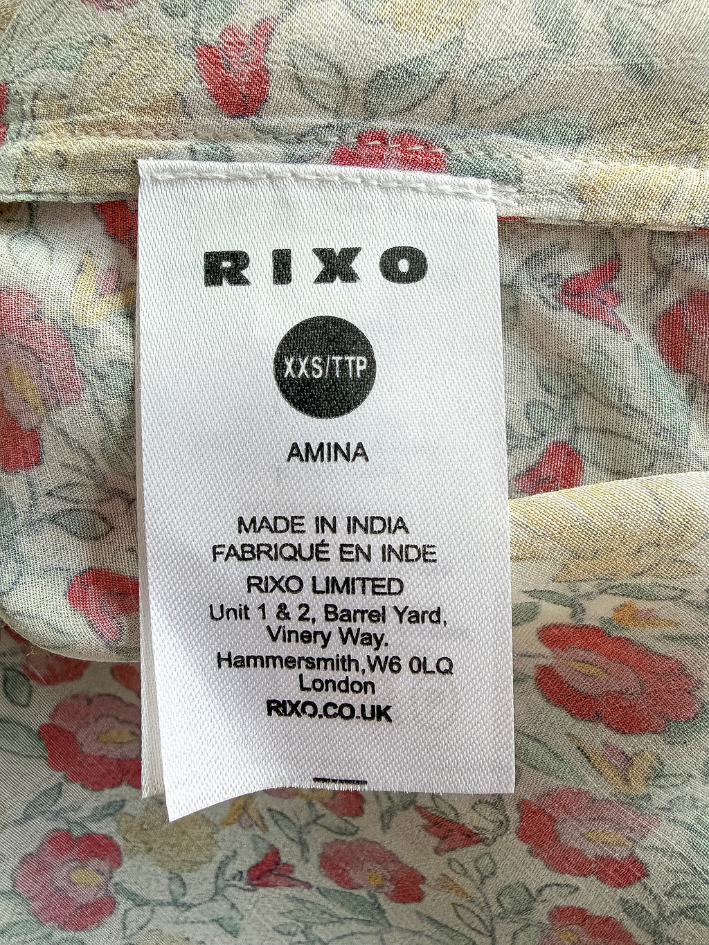 Rixo London Amina Pansy Floral Print Woven Midi Dress