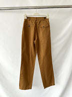 Drake's Brown Single Pleat Chino