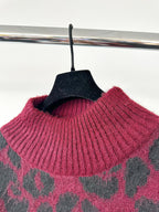 Sweaty Betty Animal Jacquard Turtleneck Sweater