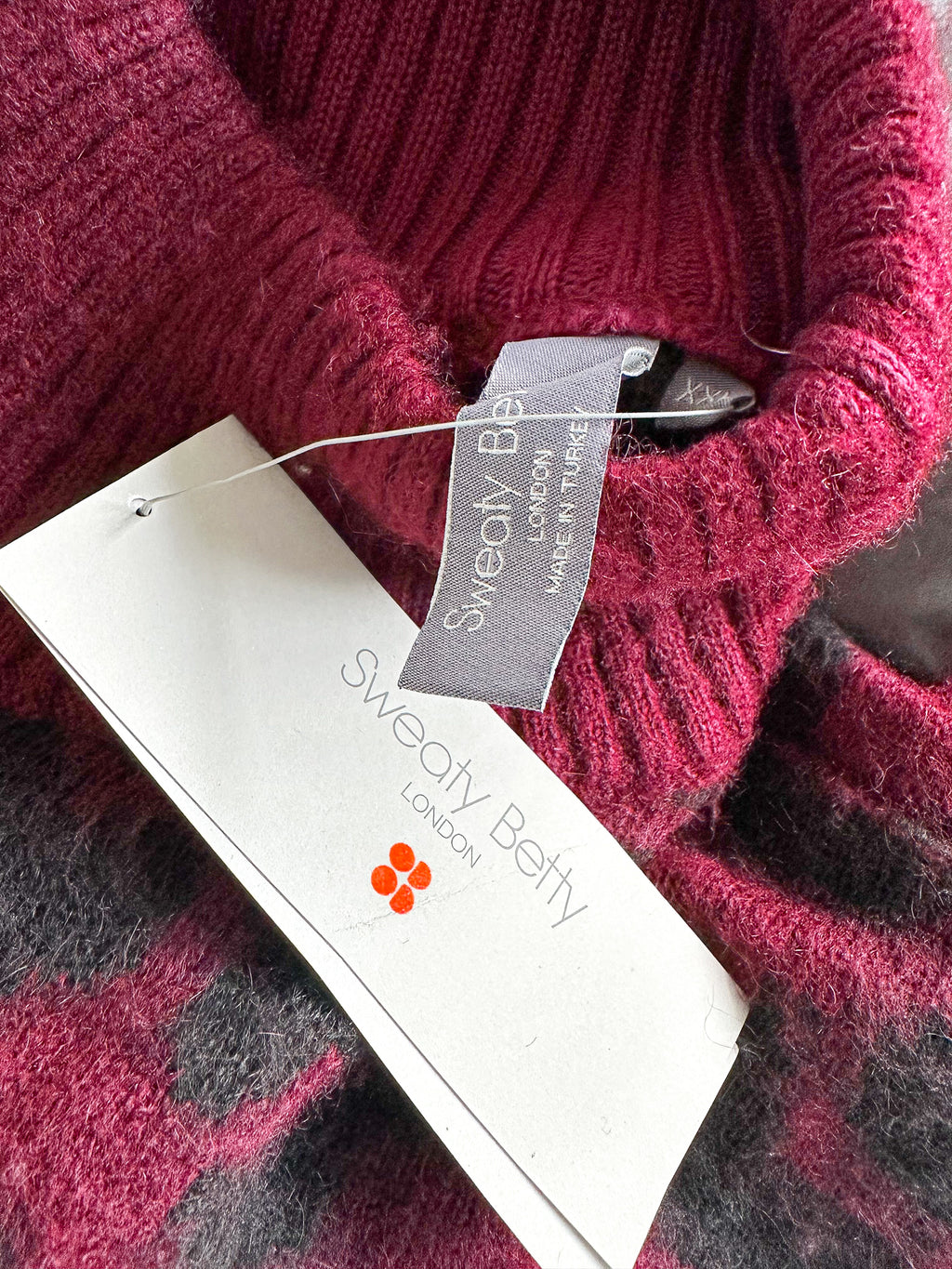 Sweaty Betty Animal Jacquard Turtleneck Sweater