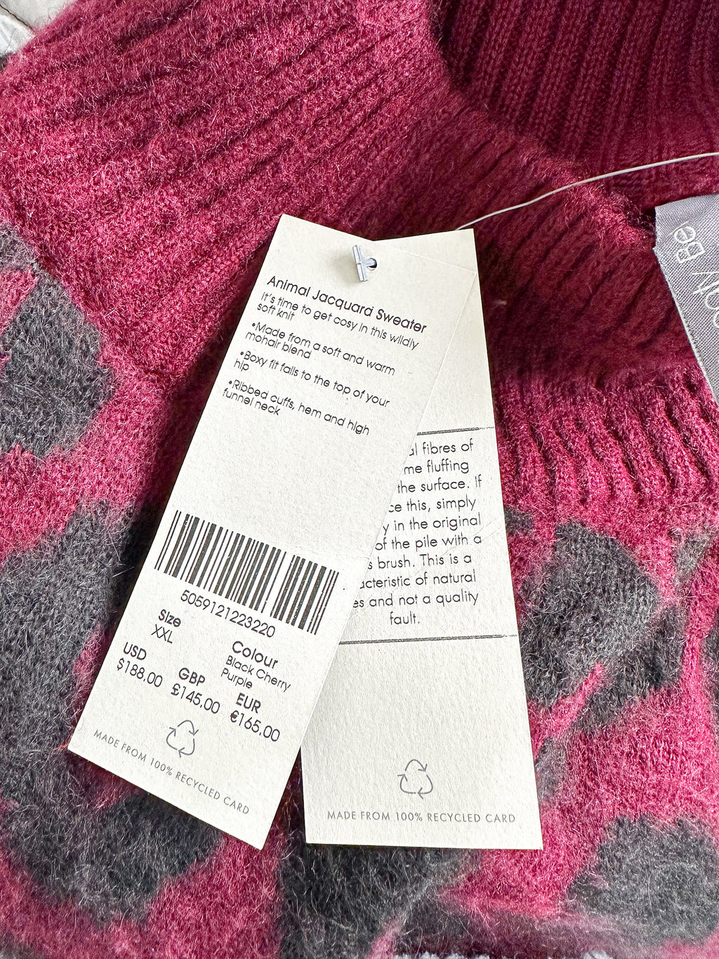 Sweaty Betty Animal Jacquard Turtleneck Sweater