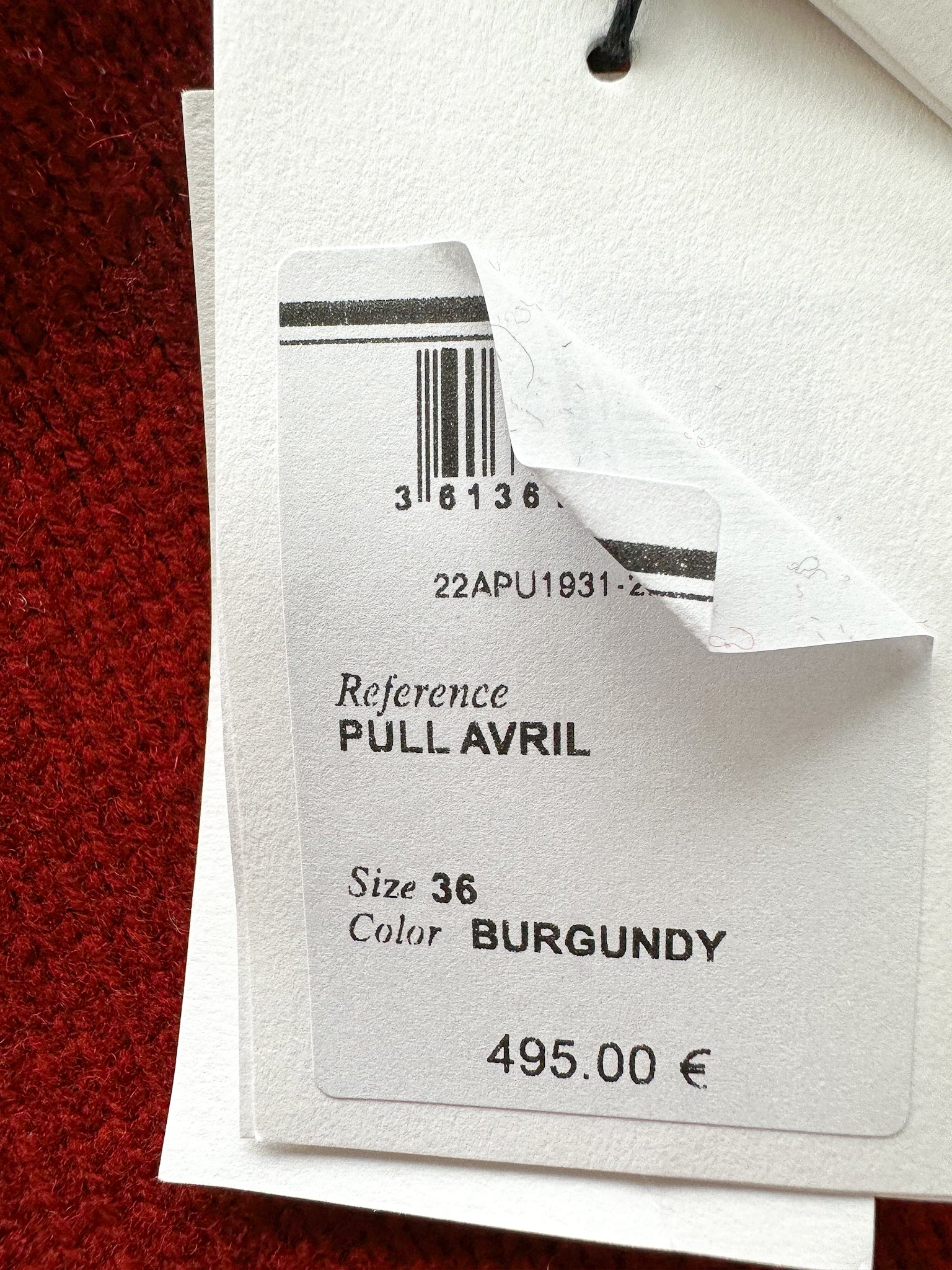 Isabel Marant Etoile Red Fair Isle Knit Merino Wool Blend Oversized Jumper FLAWED