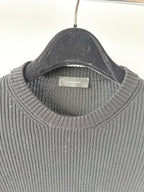 Wardrobe NYC Black Merino Wool Ribbed Knit Mini Jumper Dress