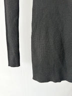 Wardrobe NYC Black Merino Wool Ribbed Knit Mini Jumper Dress