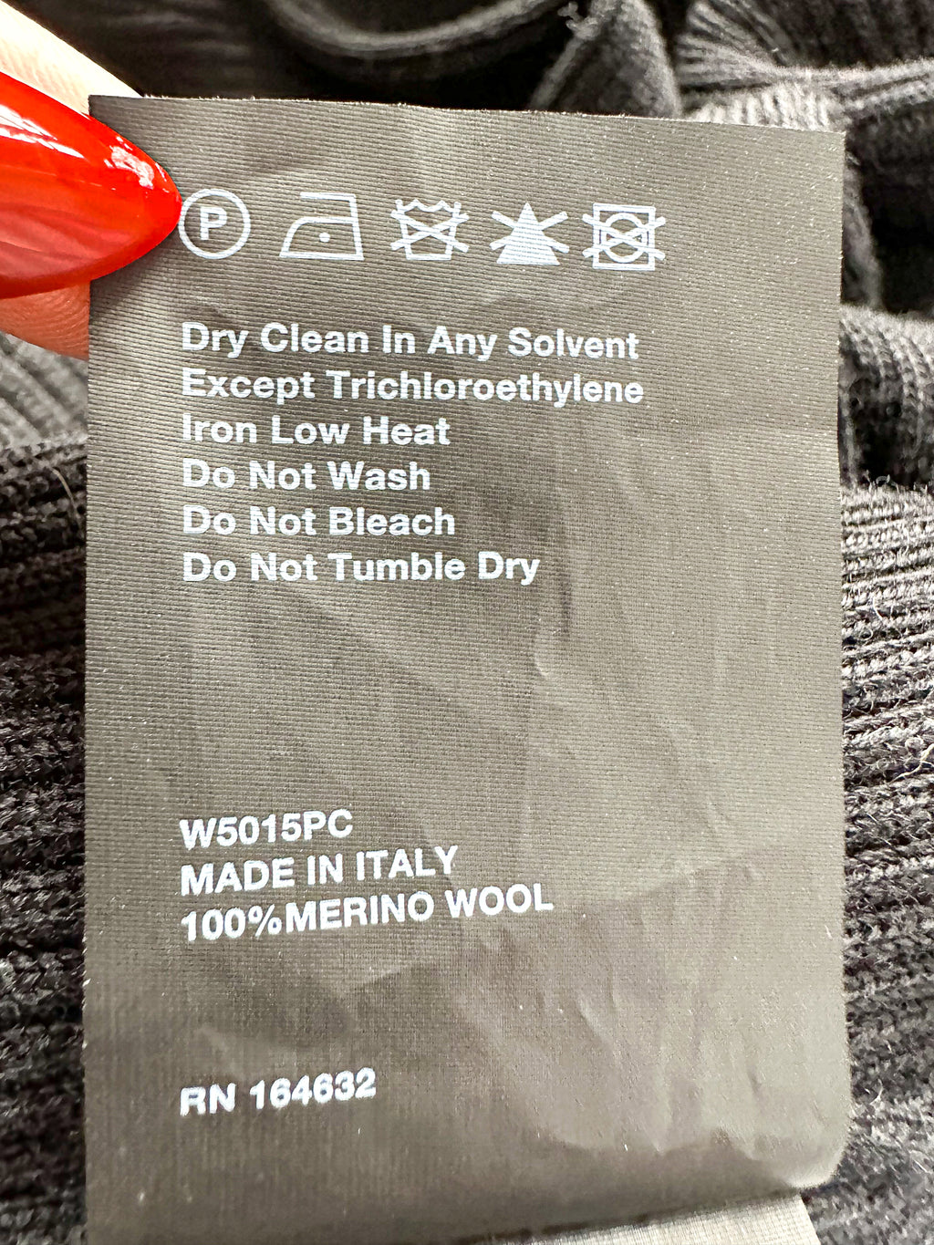 Wardrobe NYC Black Merino Wool Ribbed Knit Mini Jumper Dress