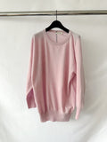 There Was One 100% Cashmere Lavender Long Sleeve Loose Fit Jumper