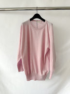 There Was One 100% Cashmere Lavender Long Sleeve Loose Fit Jumper