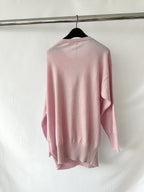 There Was One 100% Cashmere Lavender Long Sleeve Loose Fit Jumper